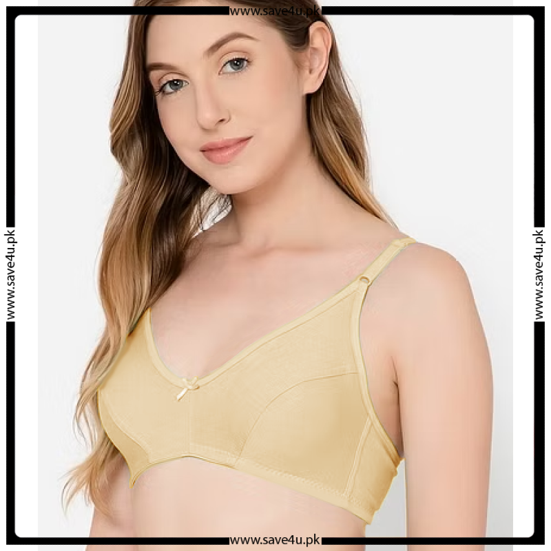Lace Trim Non Padded Cotton Bra (Softy Bra) Secondary image