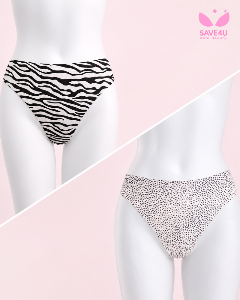 Pack of 2 Cheeta Printed Thong Panties Main image