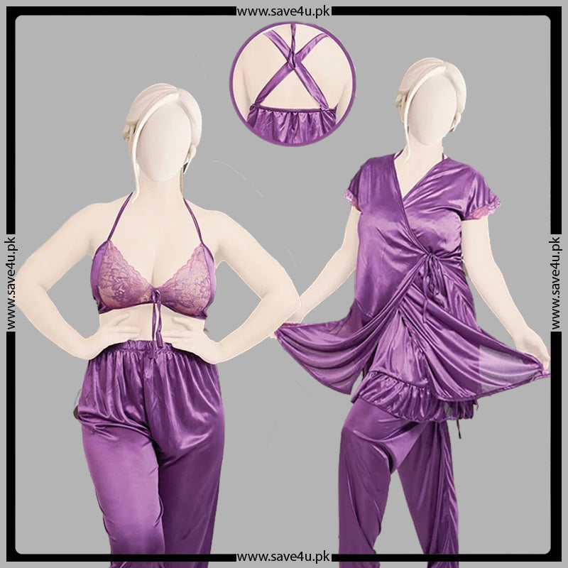 Gentle Touch Satin Silk Pajama Set Main image