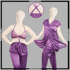 Gentle Touch Satin Silk Pajama Set