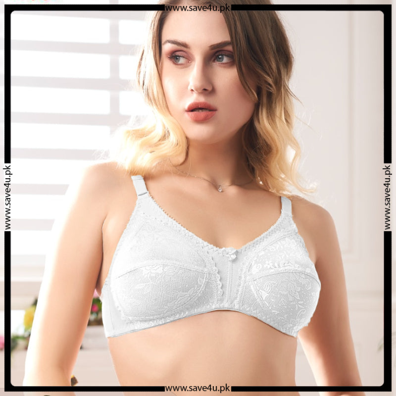 Embroidered See through Non Wired Bra Main image